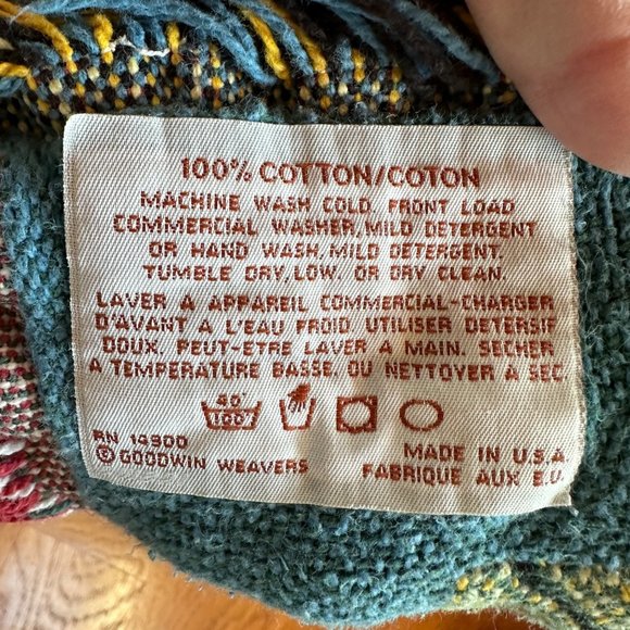 Vintage Goodwin Weavers Blanket Its a Wonderful Life Throw Cotton USA Made 1993 - Picture 5 of 5